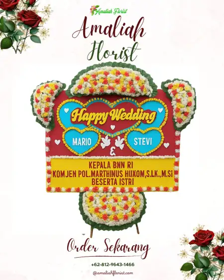 Papan Bunga Pernikahan Turipinggir